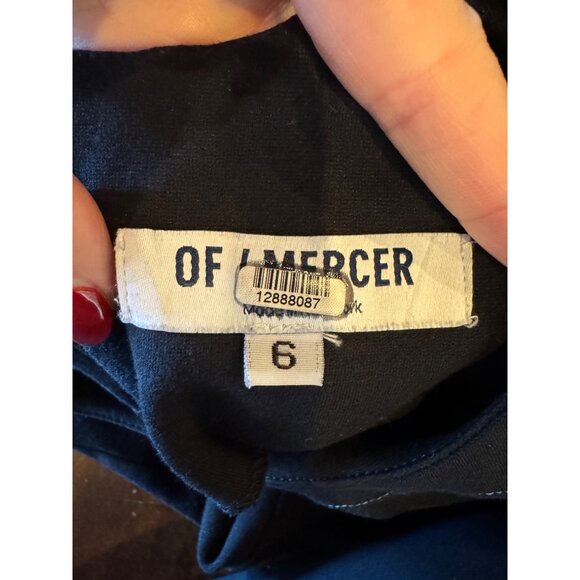 Of Mercer Dress Women 6 Black White Stitching Sleeveless Back Zip Sheath Mini - Picture 9 of 10